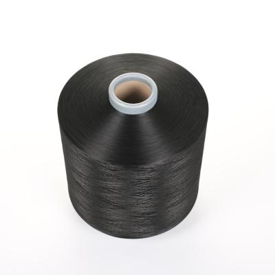 China 100% ECO Filament 300D Viable Black DTY Denier Recycled Recycled Polyester Yarns For Weaving Ribbon for sale