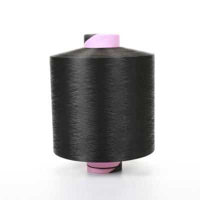 China Sustainable Polyester DTY 150/48 Dope Dyed Light Black Blend (SIM) S Twist Yarn for sale