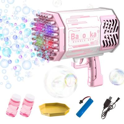 China Lithium battery and charging cable 2022 69 holes bubble toys wedding bubble guns tool summer outdoor products electric bubble gun for sale