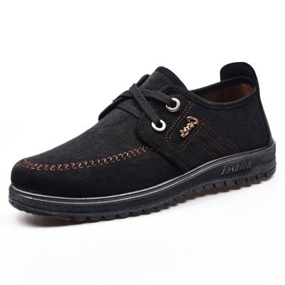 China Fashion Trend Amazon Casual Soft Breathable Hot Selling Delicate Decorative Dad Shoes Men's Fabric Flat Non-slip Shoes for sale