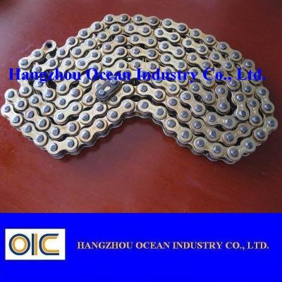 China High Wear Resistance Motorcycle Chains With Copper Plated , Long Life Time for sale