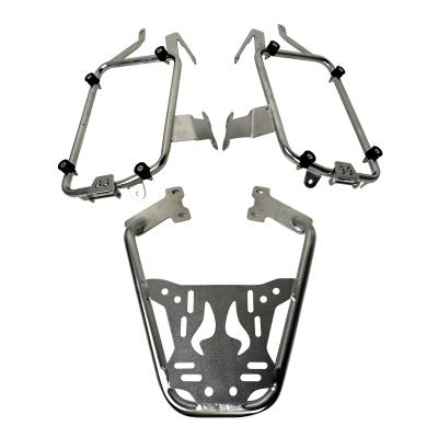 China 304 Stainless Steel Side Brackets For Honda CB400X CB500X For Motorcycle Side Boxes Silver Stainless Steel Saddlebag Holders for sale