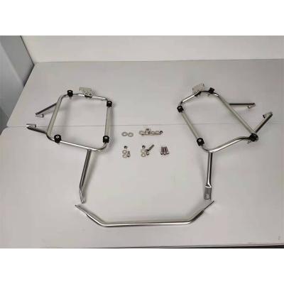 China 304 Stainless Steel Side Brackets For COLOVE KY500X Montana XR5 Macbor XR 500 For Motorcycle Side Boxes Stainless Steel Saddlebag Silver Brackets for sale