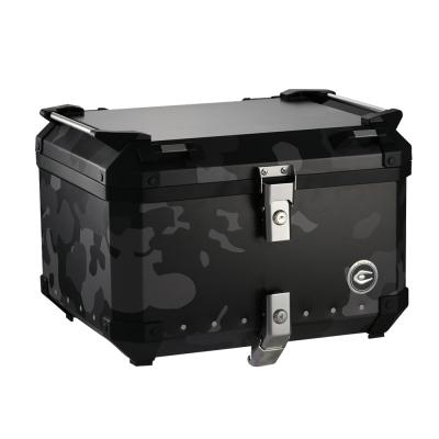 China COOCASE 55L Motocycle Black And Gray Tail Box Aluminum Alloy Motorcycle Camouflage Off-Road Locomotive Trunk for sale