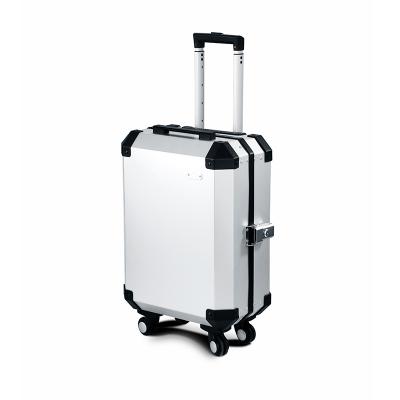 China Silver Motocycle COOCASE 58L Aluminum Alloy Motorcycle Trolley Case Tail Box Combination Trolley Case Luggage for sale