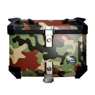 China COOCASE 45L Motocycle Jungle Camouflage Aluminum Motorbike Storage Luggage Top Case Motorcycle Tail Boxes for sale