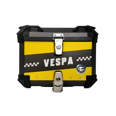 China Black and Yellow Lines Motocycle COOCASE 45L Aluminum Boxes Motorbike Storage Luggage Top Case Motorcycle Tail for sale