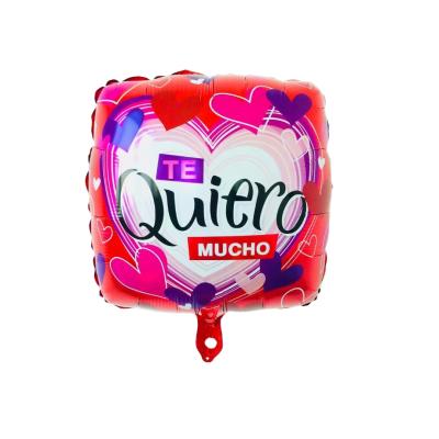 China 18Inch Square Shape Toy 18Inch Foil Balloon Spanish Foil Gift Valentine's AMO AMO Foil Balloon I Love You For Party Decoration for sale