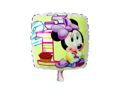 China Gift Toy Hot Toys 18inch Foil Mickey Minnie Mouse Or Snow And Ice Square Colors Balloon Birthday Party for sale