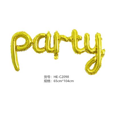 China Cute Letter Love Party Gold Ribbon Rose Gold Foil Balloon Birthday Wedding Valentine's Day Party Decoration for sale