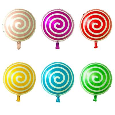 China 1Pack=50pcs Macaron Candy Round Soft Colorful Lollipopfoil 18inch Balloons Wedding Birthday Baby Party Decoration Kid Toy Gift for sale