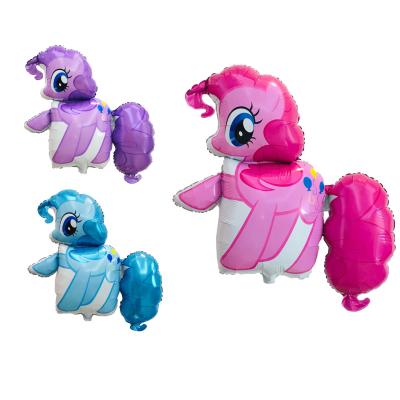 China 3D Cute Hot Sale Pink Cartoon Unicorn Shape Purple Blue Purple Standing Foil Balloon For Kids Toy for sale