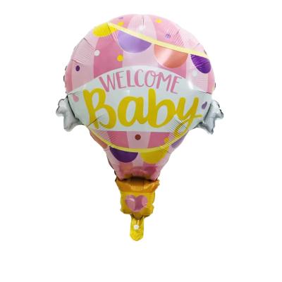 China Baby Shower Cute Pink Cute Wholesale Price Hot Air Blue Foil Balloons For Kids Play for sale