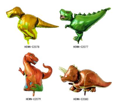 China Cute 3D Standing Dinosaur Birthday Deco Party Supplies Kids Toys Foil Dinosaur Balloons for sale