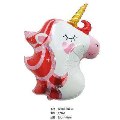 China Cute 3D Unicorn Balloons Walking Animal Foil Balloons Foil Balloons for Birthday Party Baby Shower Decoration Supplies for sale