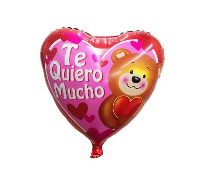 China Hot Selling 18 Inch Sweet Round Amazon Foil Balloons With Spanish Valentine's Day for sale