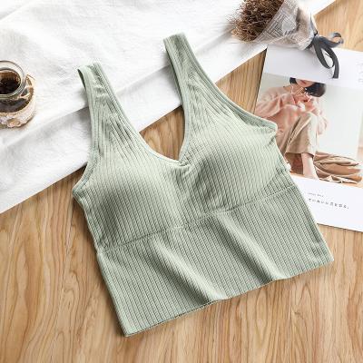 China Summer Back Breathable Underwear With Chest Pad Suspender Vest Women's Clothing Women's Light Bra Anti for sale