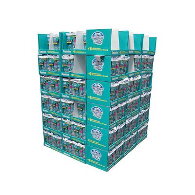 China Eco-friendly Custom Supermarket display stand with layers Stackable Floor Customizable Pallet Display for sale