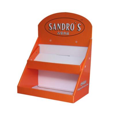 China Eco-friendly New customized foldable corrugated cardboard Chocolates Display Rack for Retail for sale