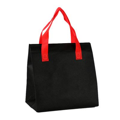 China Competitive Price Eco - Friendly Custom Black Non Woven Take Out Shopping Bags for sale