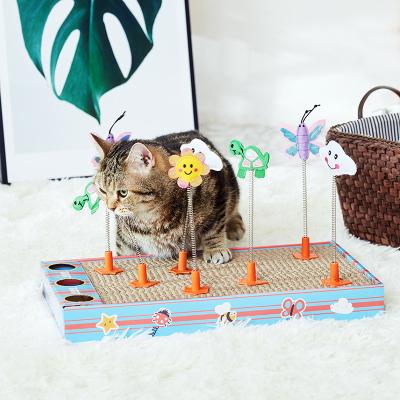 China Sustainable Interactive Cat Scratch Board Cat Toy Set Scratcher Cat Toy for sale