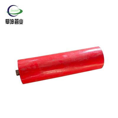 China Construction worksÂ   Belt Conveyor Roller Red Color Heavy Duty Steel Conveyor Roller For Material Transport for sale