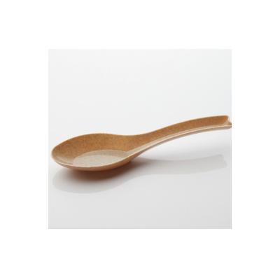 China Professional Disposable Biodegradable Bamboo Chinese Spoon With Craft Paper Packaging for sale