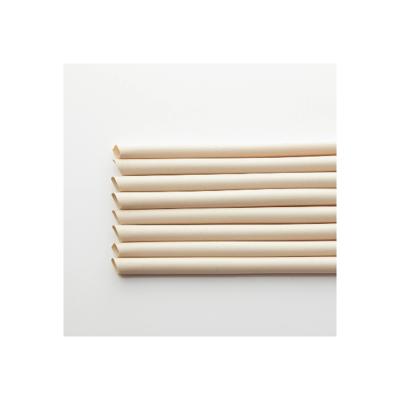 China Bobba Occasional Biodegradable Bamboo Pointed Tip Straw With Wrapping 12mm*230mm for sale