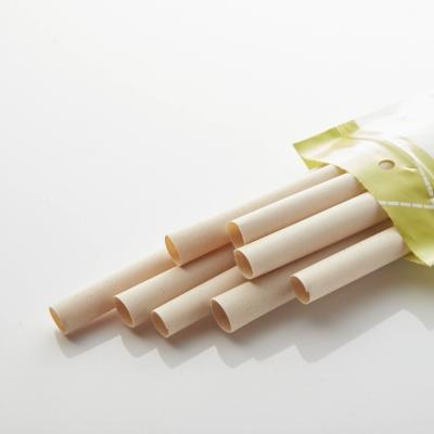 China Bobba Straw 12mm Casual Tip Bamboo Flat Straw House Non-PLA Compostable Non-PLA Instead of Paper Straw for sale