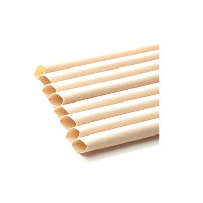 China Shakey Tip Casual Biodegradable Bamboo Pointed Straw w/wrapping 8mm*230mm for sale