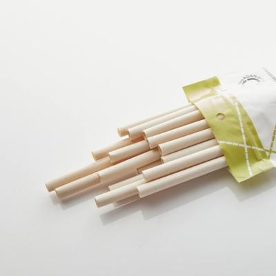 China 8mm Flat Tip Casual Bamboo Person Wrapping Natural Straw for sale