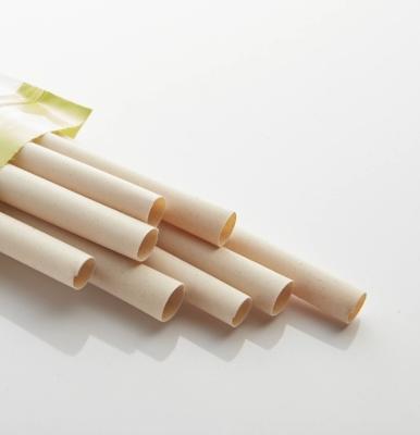 China Casual Straw 6mm*230mm Biodegradable Bamboo Flat Tip Straw Wrapping Takeout Party PLA Non for sale