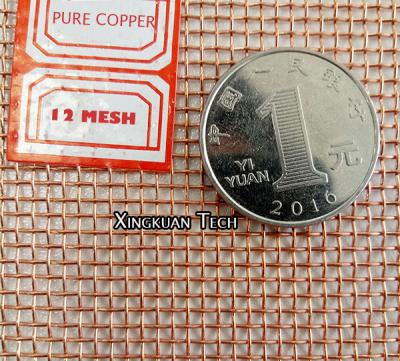 China 12 malhas de 0,35 mm,0.4mm 0.5mm 99,9% Rede de fio de cobre puro à venda