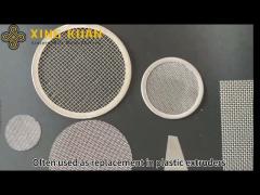 Stainless Steel Extruder Screen Mesh Filter Foreign Particles From Melt Plastic