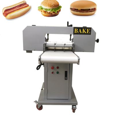 China High Quality Commercial Electric Adjustable Bread Slicer Automatic Frozen Food Factory Hamburger Bread Slicer Machine for sale