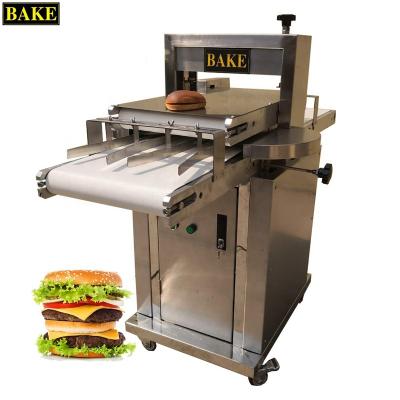 China 80% Cut Or 100% Cut Hamburger Bun Slicer With Full Production Line For Quick Deli for sale