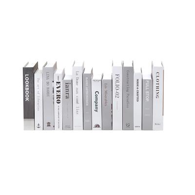 China Disposable Luxury Decorative Books Model Fake Fashion Book Box Study Room Decorations Props Christmas Cafe Decorative Books for sale