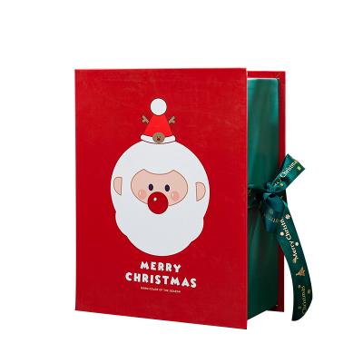 China Disposable Gift Box Event Party Supplies Book Form Merry Christmas Gift Box Paper Packaging for sale