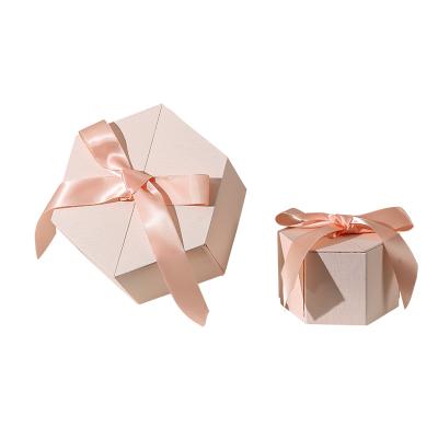 China Custom Hexagon Disposable Jewelry Bangle Packaging Gift Hexagon Paper Box for sale