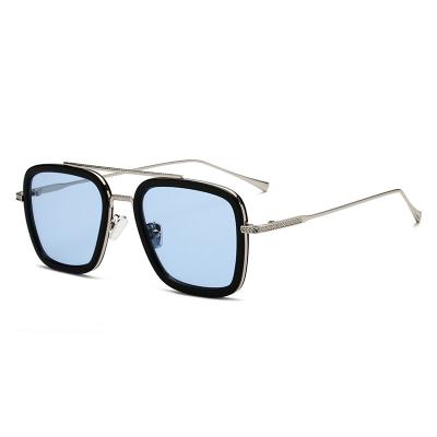 China Square Sunglasses Iron Man Tony Stark Sunglasses Brand Design Vintage Fashion Luxury Avenger Retro Sunglasses Tony Stark Cool Men for sale