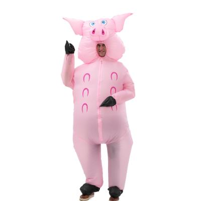 China Halloween Inflatable Pink Adult Fancy Cute Animal Funny Party Costume Holiday Party Pig Pig Inflatable Pig Costume Anime Cosplay Costume for sale