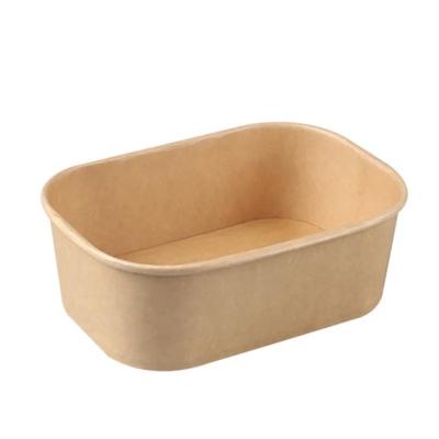 China 750ml Disposable Kraft Paper Bowls Paper To Go Container Grease Resistant for sale