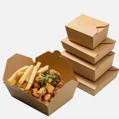 China Leak Proof Kraft Paper Lunch Boxes For Parties Freezer Safe Eco Friendly for sale