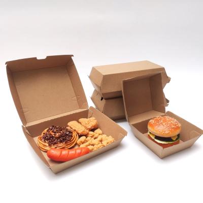 China Degradable Eco Friendly Corrugated Food Box Burger Packaging Box Durable for sale