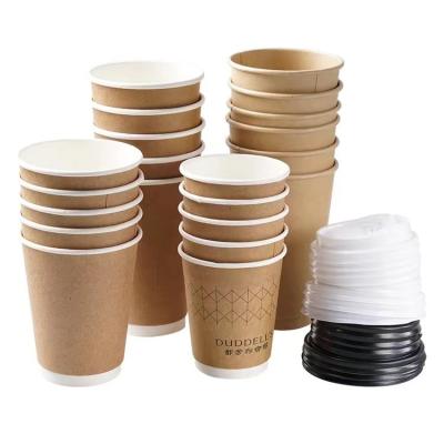 China Double Layer 16oz Paper Coffee Cups  Eco Friendly Hot Drink Paper Cup for sale