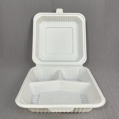 China Custom Logo Take Away lunch Boxes Container Restaurant Plastic Disposable Food Container for sale