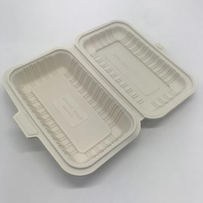 China corn starch lunch box with lid take-away packaging box disposable fast food box wholesale for sale