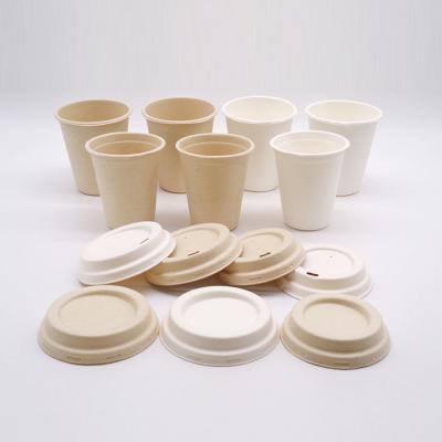 China Biodegradável Bagasse Copas de café de cana de açúcar Copas de polpa de cana de açúcar resistentes a produtos químicos à venda