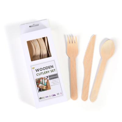 China Custom Size Compostable Wooden Cutlery Disposable Wood  140mm Knife for sale