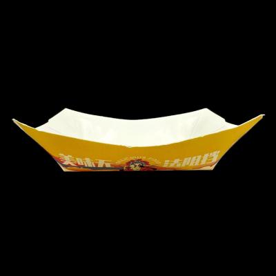 China Paper Tableware for Food Packaging Catering Events and Portable Serving Disposable Kraft Paper Boat Box for sale